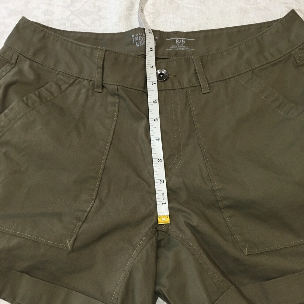 Mountain Hard Wear Womens Hike Shorts Size 8/5 Green pockets - Picture 7 of 7